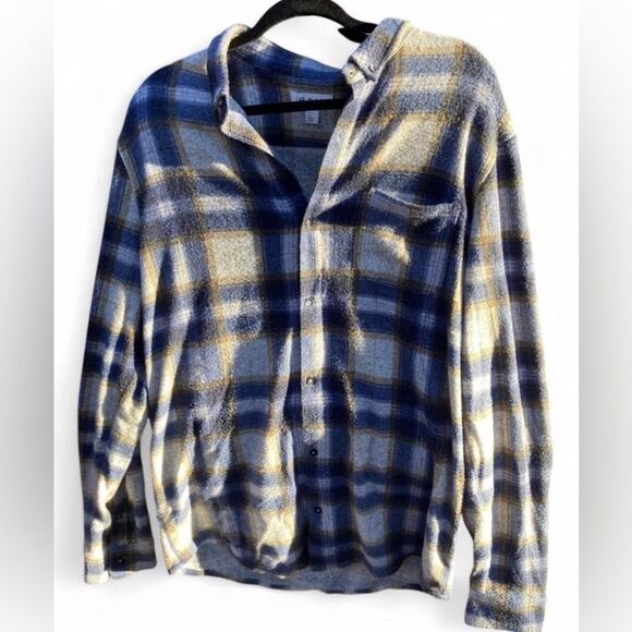 The Rail Blue,Grey and Brown Plaid button down - Picture 3 of 7